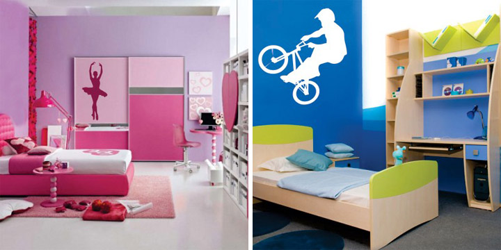 Otroška nalepka - Balerina in BMX Otroška nalepka - Balerina in BMX